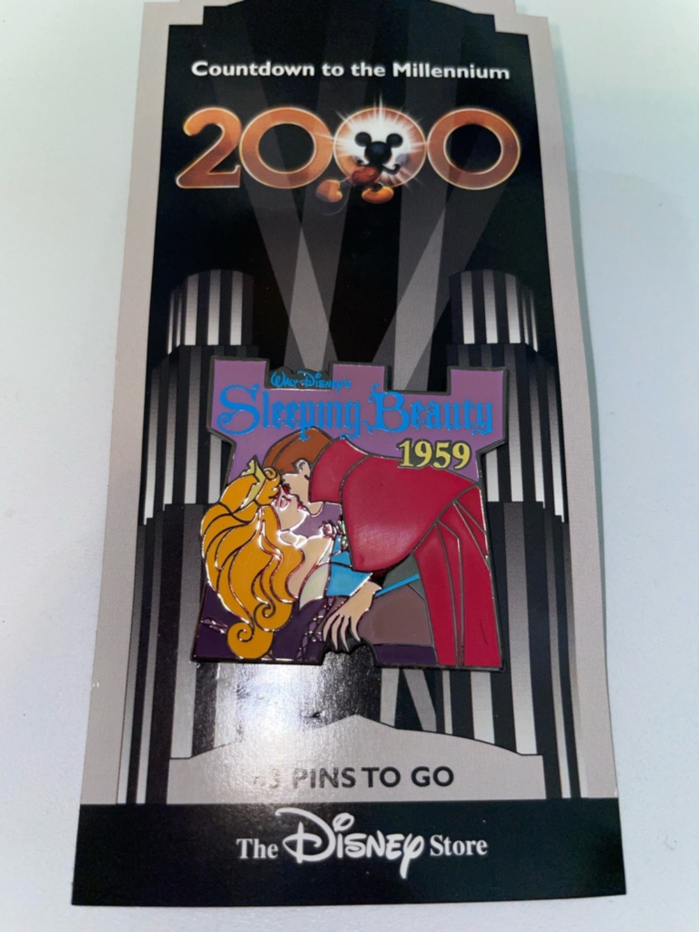 Disney Sleeping Beauty Enamel Pin - Red, Gold, Blue, Purple